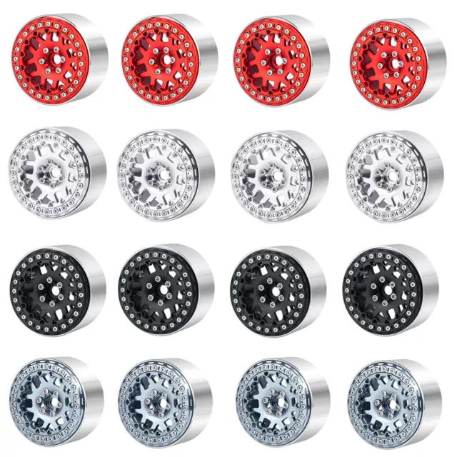 4Pcs 2.2 inch Beadlock Wheels With Outer Rings For RC 1:10 Crawler Car Upgrade