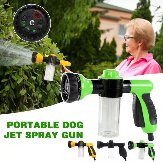 Portable Dog Jet Spray Gun With Soap Dispenser Pup Jet Multi-point Injection