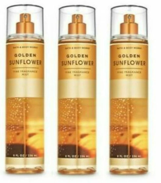Set X 3 - Golden Sunflower Fragrance Mist Body Spray Bath & Body Works 8 Oz New Set X 3 - Golden Sunflower Fragrance Mist Body Spray Bath & Body Works 8 Oz New
