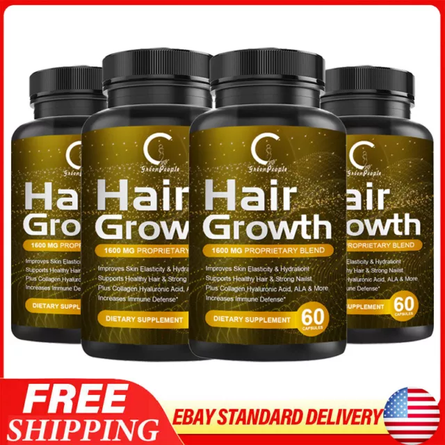 Hair Fast Growth Herbal Pills Prevent Anti Loss Stimulate Vitamins Pills 5000Mg