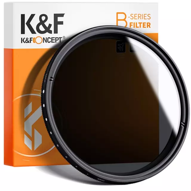 K&F Concept 37-82mm Variable ND2-ND400 ND Lens Filter(1-9 Stops) for Camera Lens