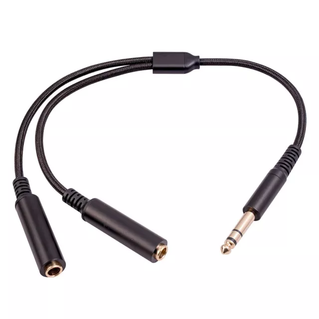 Stereo Audio Kabel 635mm Stecker auf Dual 635mm TRS Buchsenadapter 30CM