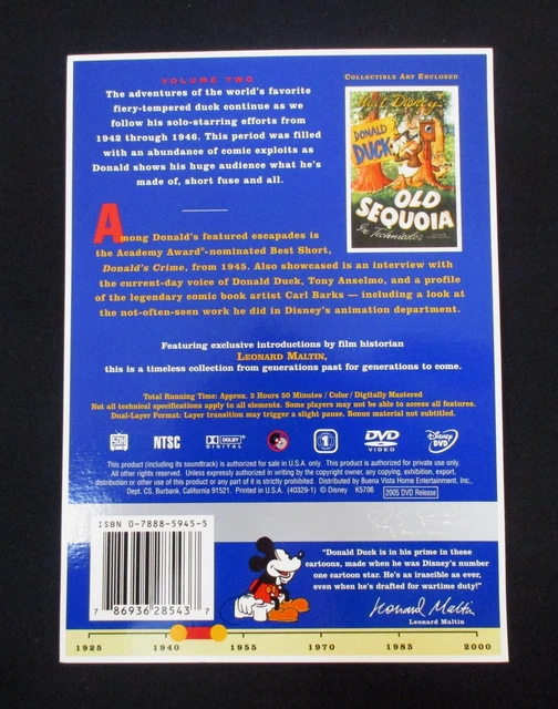 Walt Disney Treasures CHRONOLOGICAL DONALD Vol. 2 1942-1946 2-Disc DVD Set w/Tin 8