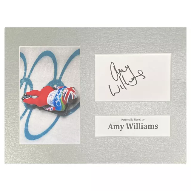 Signed Amy Williams Photo Display - 12x8 Olympic Champion 2010 +COA