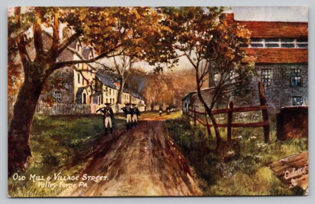 Valley Forge PA Pennsylvania - Old Mill Village Street - Tuck's Postcard c1907