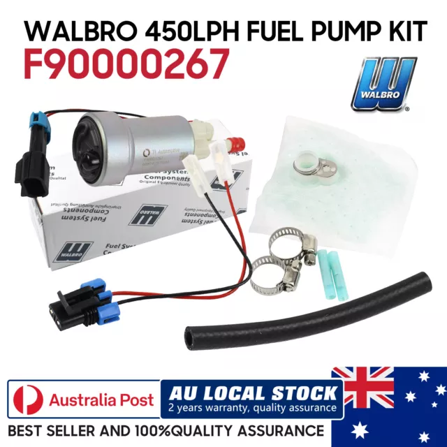 1x Genuine Walbro 460 lph Fuel Pump Kit F90000267 suit E85 also 450 lph EFP-287