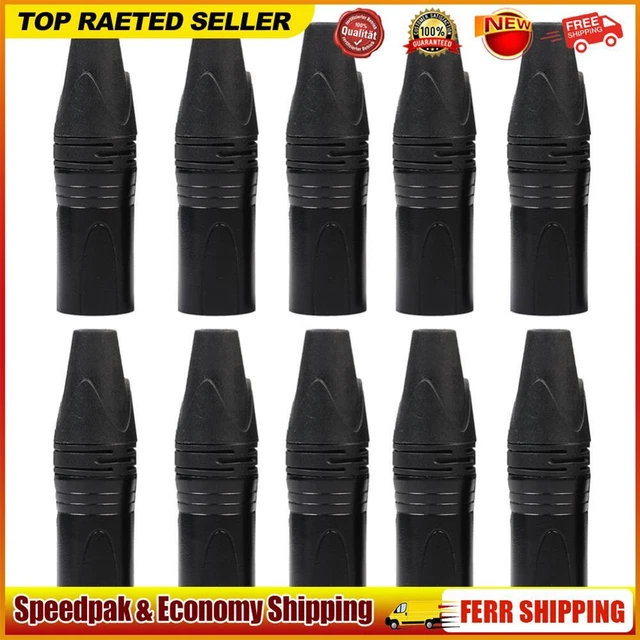 10pcs DIY Microphone XLR 3Pin Male Plug Connector Cable Solder Plug MIC Adapter
