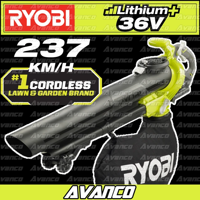 RYOBI 36V BLOWER Vacuum Leaf Cordless Battery Mulcher Skin Only RBV3600