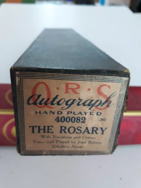 piano roll QRS 400082 The Rosary with variations and chimes played Josef Rubens