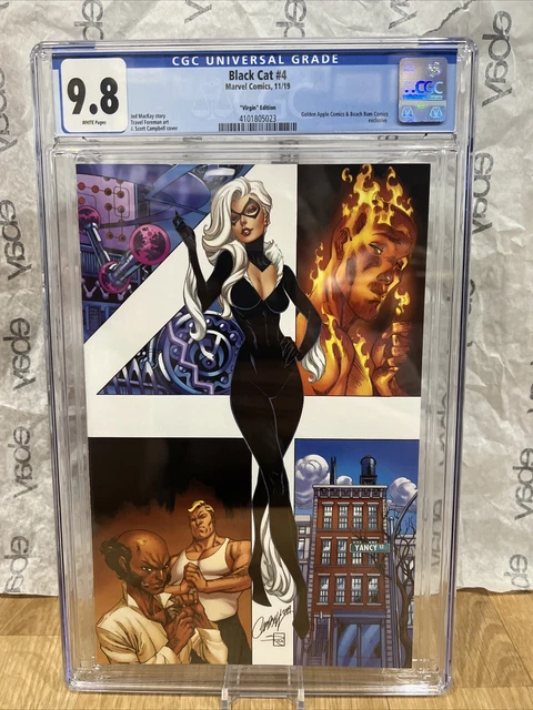 Black Cat 4 Marvel J Scott Campbell Virgin Variant  Four Spider-Man Cgc 9.8