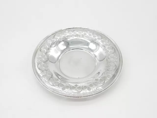 Tiffany & Co. Sterling Silver Pierced Floral Sweet Treat Dish c1930 Antique Deco