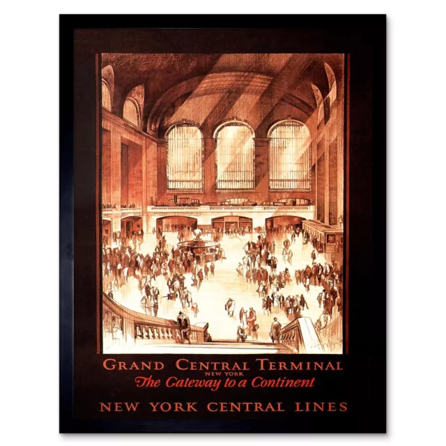 Reise Grand Central Terminal Bahnhof Bahnhof New York USA Vintage gerahmter Druck