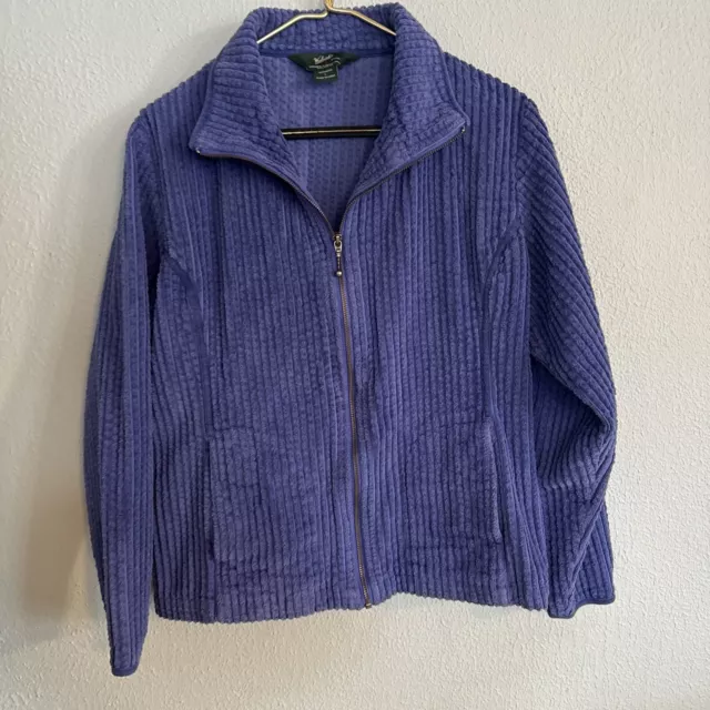 Woolrich Wide Corduroy Kinsdale Ultra Violet Purple Zip-Up Jacket Women's Large