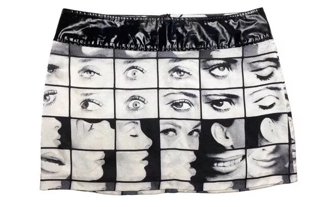 miss sixty mini  eye graphic print y2k skirt 3