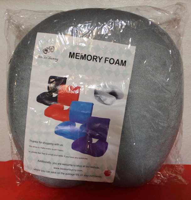 Memory Foam U Shaped Travel Sleep Pillow Neck Support Head Back Cushion Gray