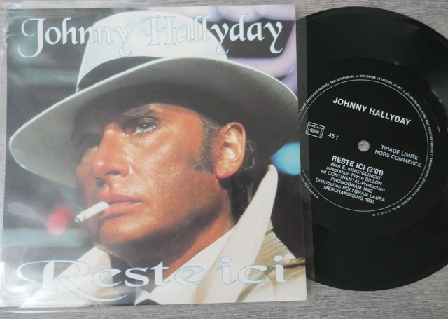 RAR &NEUF DISQUE souple promo reste ici "JOHNNY HALLYDAY "complet +  programme EUR 49,50 - PicClick FR