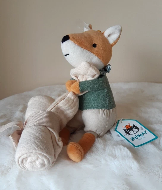 BNWT JELLYCAT LITTLE Rambler Fox Soother / Comforter soft toy New with