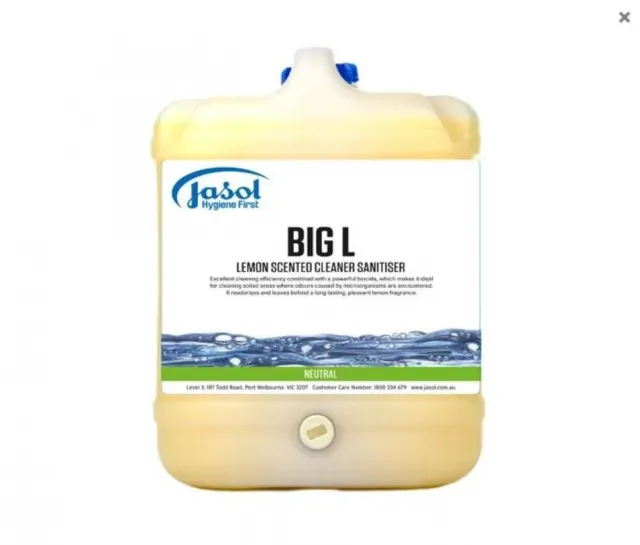 Presale Jasol Cleaner Big L Lemon Disinfectant and Reodouriser - Yellow 20Litre