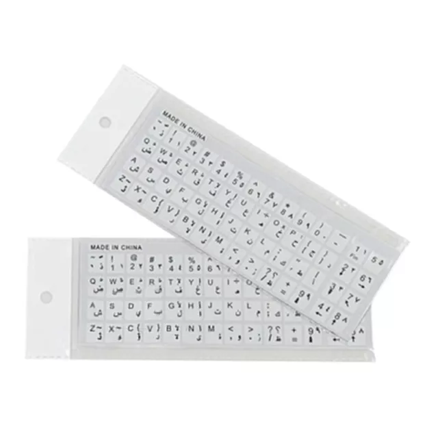2pcs Arabic Keyboard Stickers,PC Keyboard Stickers for Any Laptops