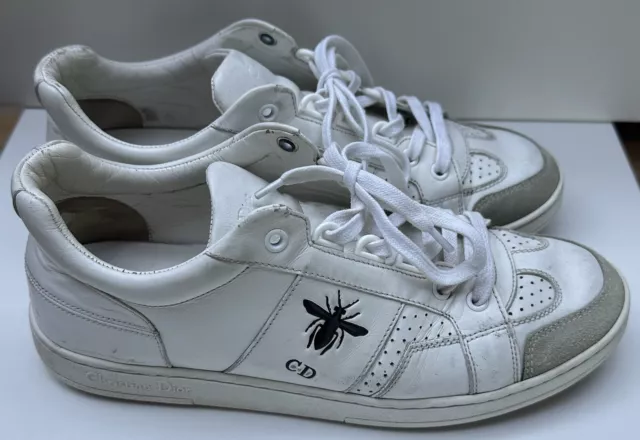 GENUINE CHRISTIAN DIOR D Bee White Leather Trainers Sneakers EU 37 UK 4 39.99 PicClick UK
