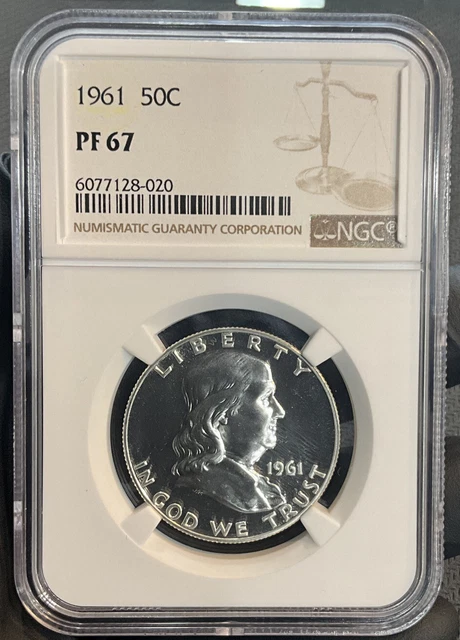 1961 NGC PF67 FRANKLIN HALF DOLLAR 50c, Free Shipping