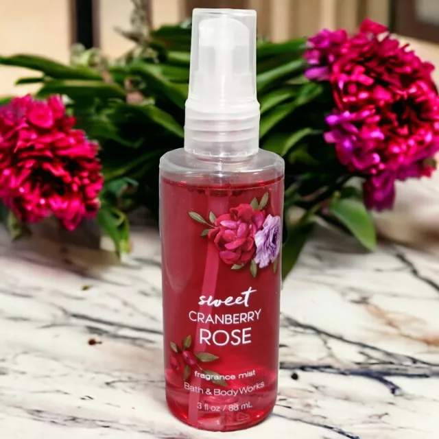 Bath & Body Works Travel Size Fragrance Mist Sweet Cranberry Rose 3oz 88ml ~ New