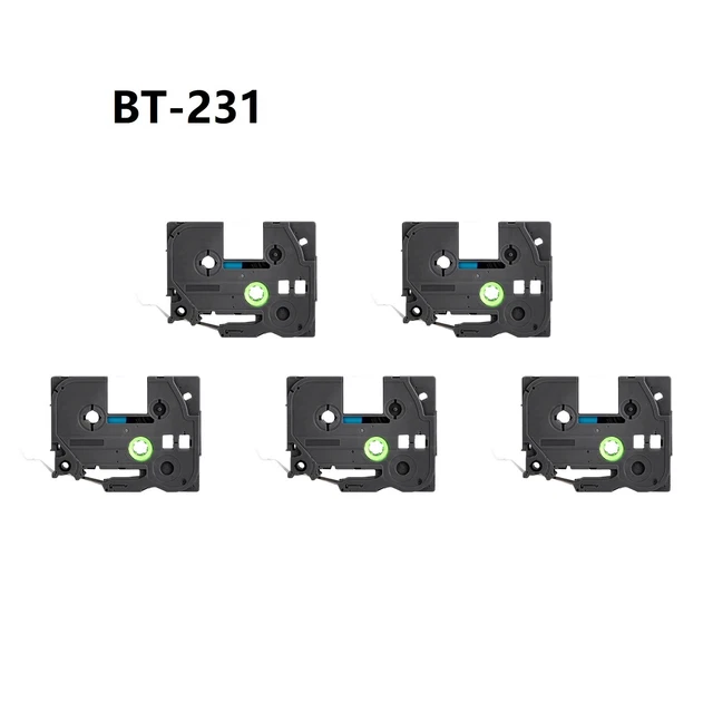 5pcs 12mm strong sticky film Label Paper Tag Machine Label Tape TZE-231 8m