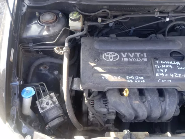 Toyota Corolla T3 Mk9 2003 1.4 Petrol Bare Engine En:4Zzfe 5 Speed Manual 2