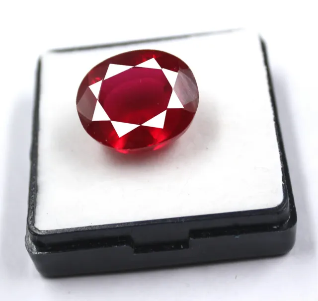 100%Real Untreated 34.35 Ct Certified Burma Red Ruby (manik) Gemstone