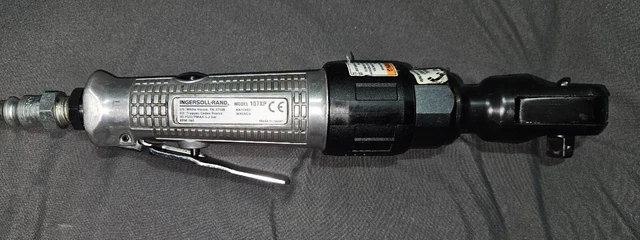 Llave de trinquete de aire Ingersoll Rand 107XP plateada negra resistente de 3/8 pulgadas -A18