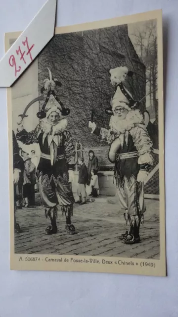 CARTE POSTALE BELGIQUE - Carnaval de Fosse La Ville "Deux Chinels" - 1949