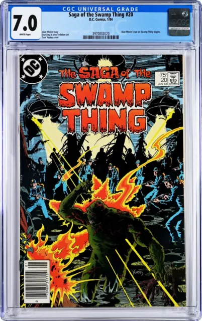 Saga of the Swamp Thing #20 CGC 7.0 (Jan 1984, DC) 1st Alan Moore, Tom Yeates