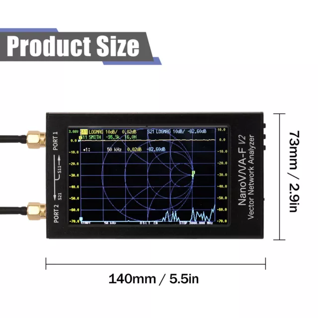 analyseur de réseau vectoriel écran IPS  Nanovna-F V2 , S-a-a-2 HF VHF UHF onde 3