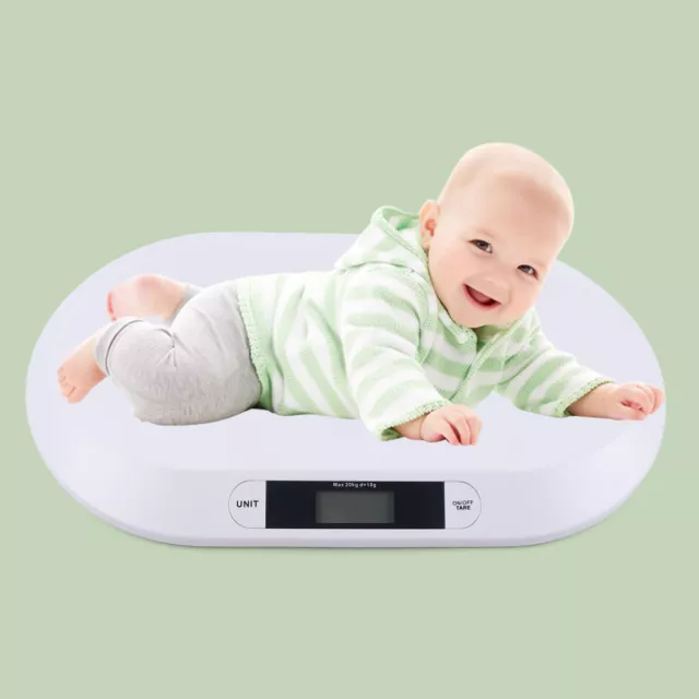 Pèse-bébé numérique avec écran LCD - Jusqu'à 20 kg - Balance numérique pour bébé