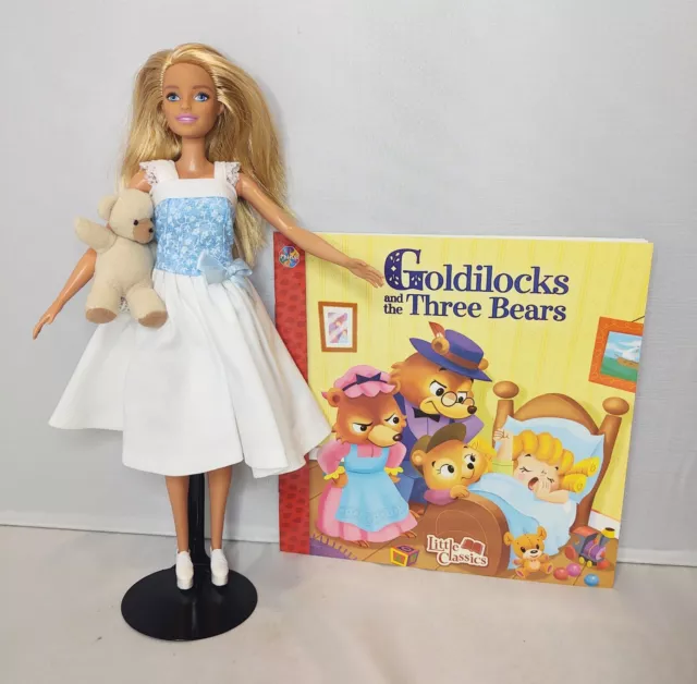 OOAK Barbie Doll Bear Halloween Costume Goldilocks and the Three Bears Book Lot