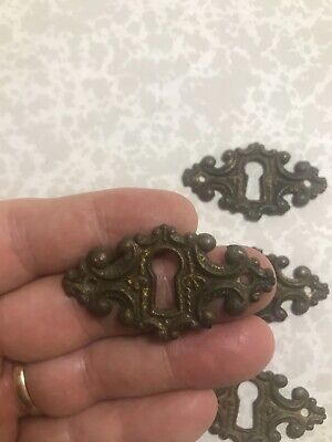 RARE 19th CENTURY GUILTED PERIOD FANCY VICTORIAN KEYHOLE ESCUTCHEON SPECTACULAR!