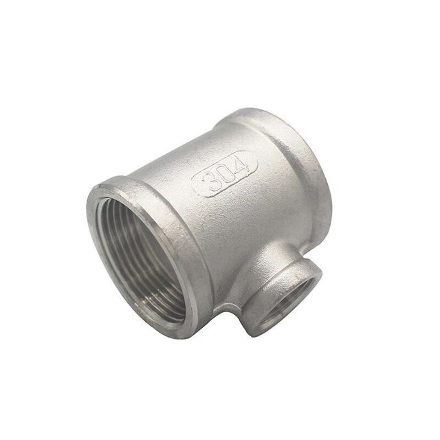 Female Thread Tee 3 Way Reducer Stainless Steel Pipe Fitting Reducer Connector