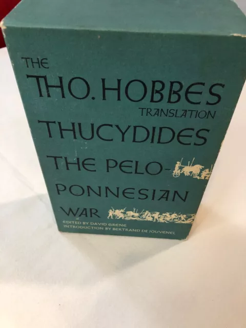 Thucydides The Peloponnesian War The Thomas Hobbes Translation 2 Vol Set