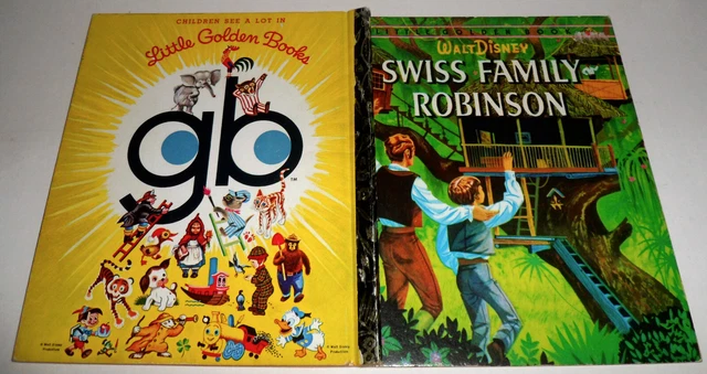 WALT DISNEY A Little Golden Book : SWISS FAMILY ROBINSON #D66 $27.00 ...