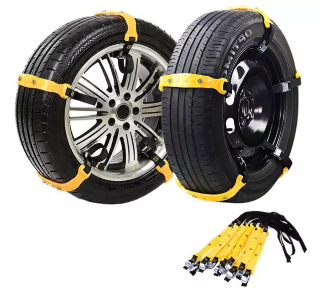 10Pcs Universal Winter Snow Mud Anti-skid Tire Chains Tendon for Car Sedan SUV