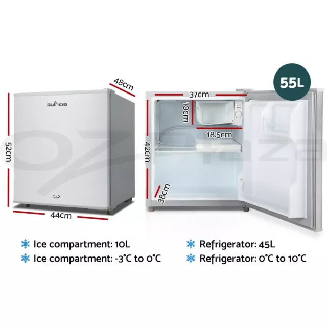 Glacio 55/65/90/95/100/168L Portable Bar Fridge Freezer Fridges Cooler Caravan 2