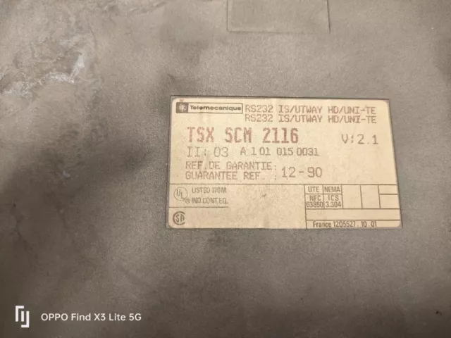 Telemecanique TSX SCM 2116 RS232 IS/UTWAY Communication Module TSXSCM2116 V:2.1.