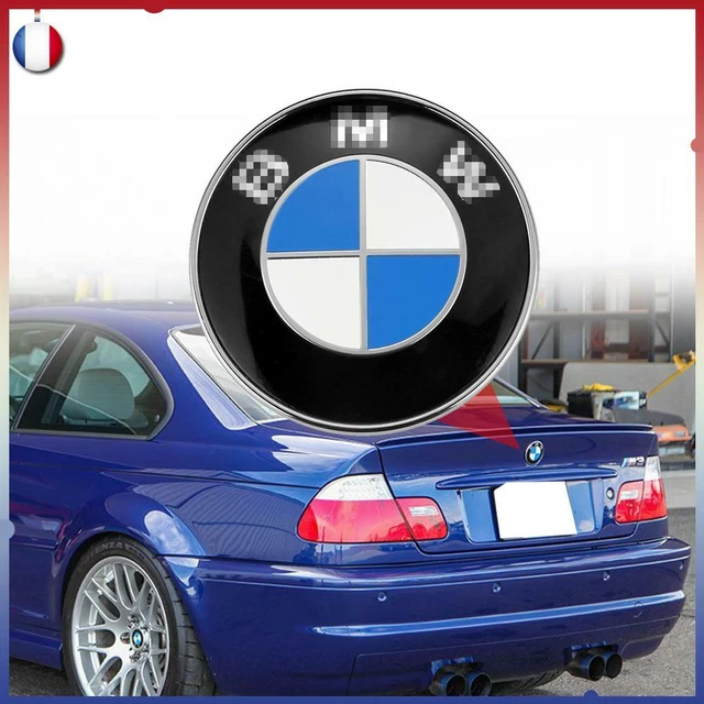 Emblème BMW Arrière Coffre Noir Brillant 74 Mm - Compatible 51148219237 Pour Série 2, 3, 4, M Et Plus