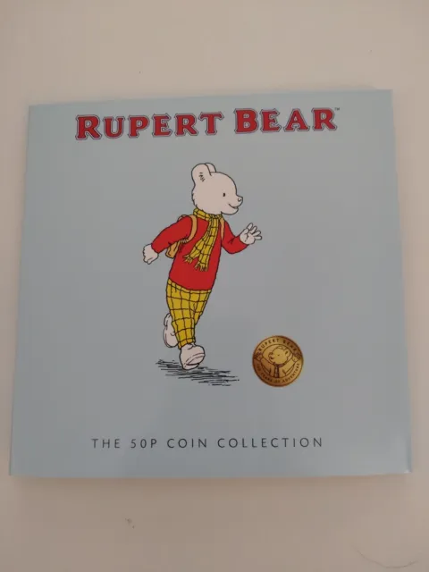 2020 50P Coin Rupert Bear Iom Fifty Pence 5 X Coins Set Bunc Bu