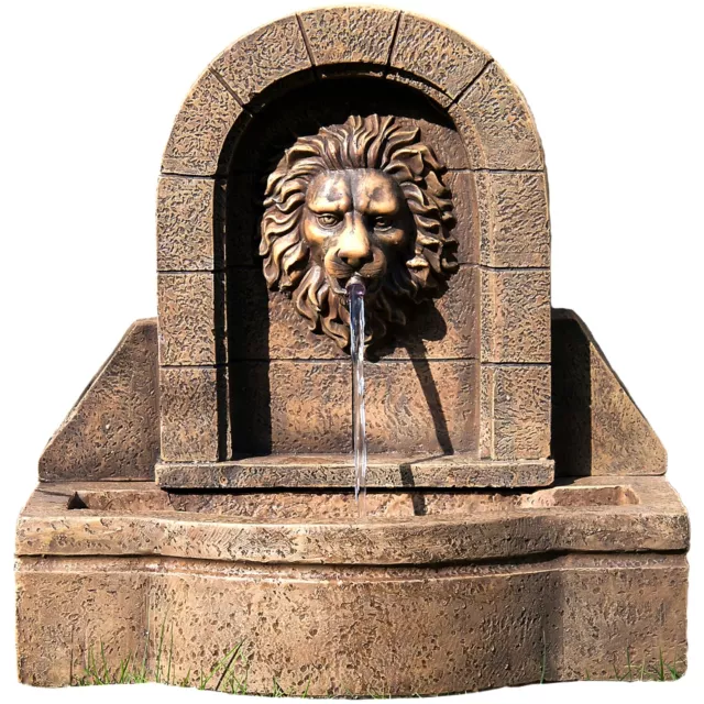 STILISTA Gartenbrunnen Springbrunnen Zierbrunnen Garten Deko Brunnen Löwenkopf