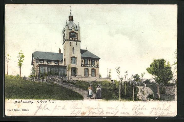 AK Eibau / Sachsen, Kirche auf dem Beckenberg 1907