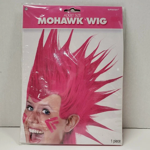 Amscan Unisex Teen/Adult PINK MOHAWK WIG Halloween Tailgating Party Cosplay NIP