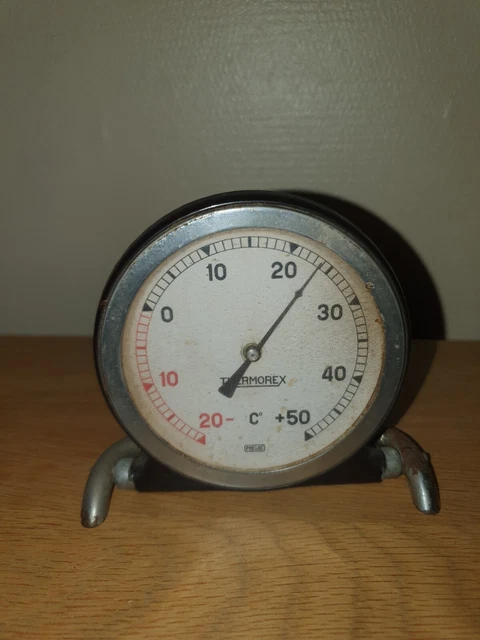 Thermomètre Ancien Fahrenheit - Marque JR Nagle Paxtonia - Vintage Météo USA - Décor