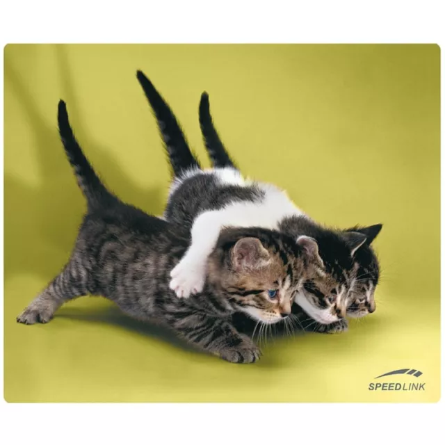 Speedlink Silk Mousepad Cats Mauspad Motiv Baby Katzen Katze flach 1,5mm dünn