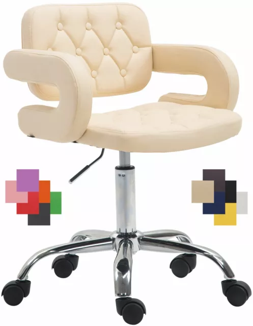 SGABELLO LAVORO DUBLIN studio braccioli similpelle sedia ufficio ruote  schienale EUR 154,99 - PicClick IT